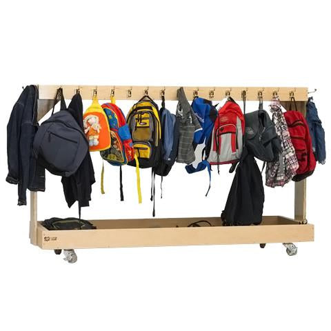 Mobile Backpack & Coat Cart